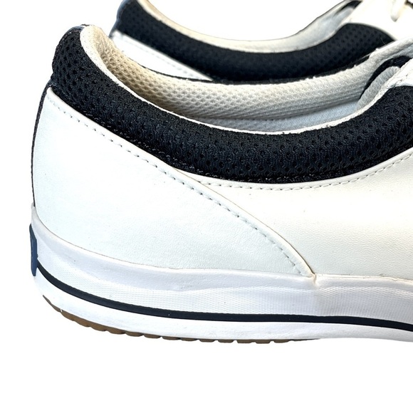 Keds Rebellion Leather Lace Up Shoes Sneakers White Navy Blue Size 11. #1376 - Picture 3 of 7